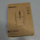 MEETION Wireless Mouse for Laptop, USB and Bluetooth Connectivity, 4 Adjustable DPI, Rechargeable, Ergonomic Mouse for Laptops, iPad, Compatible with Windows, MacOS, Android, iOS, Purple White