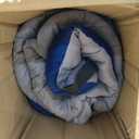 CYMULA Memory Foam Camping Mattress Pad, CertiPUR-US Sleeping Mat, Portable Roll Up Mattress for Adults, Camping Bed Pads for Sleepover, Car Bed with Travel Bag (Small Single/Cot-72x24x3 IN, Blue)