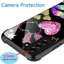 ZHEGAILIAN for Samsung Galaxy S22 Plus Case, Military-Grade Protection, All-Around Shockproof Corners, Anti-Scratch Phone Case for Samsung Galaxy S22 Plus - Diamond Loving Lips