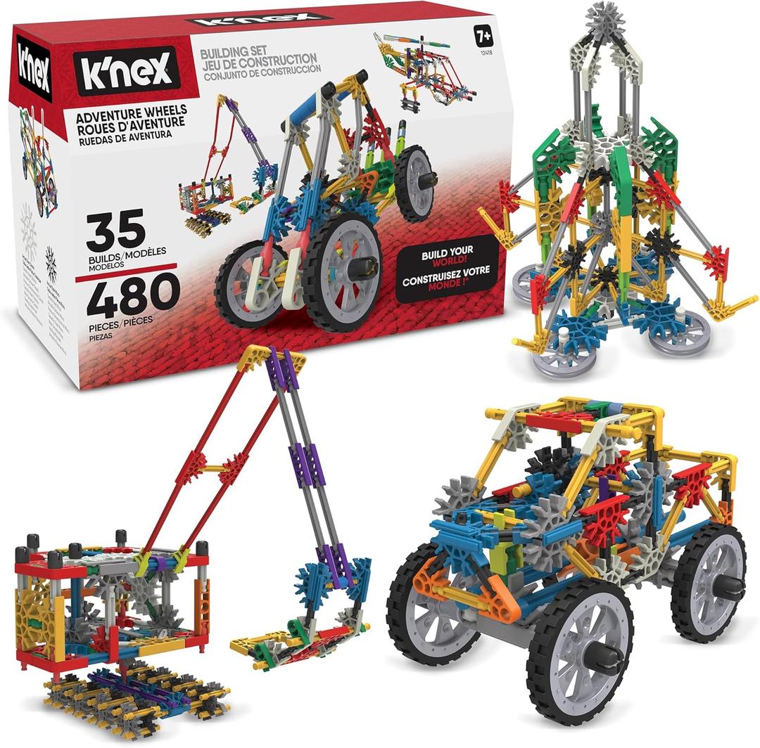 K'NEX - Adventure Wheels Building Set - 480 Pieces STEM Building, Creative Construction Set Ages 7+