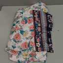 Women's Summer Boho Dresses Floral Printed Midi Dress Flowy A Line Casual Short Sleeve Sundress Beach with Pockets