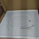 Small Makeup Vanity Desk with Lights - White Girls Vanity Set with Mirror and Chair, Make Up Dresser Table with Drawers and Power Outlet for Bedroom Small Space, Gold