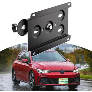 Front License Plate Bracket Compatible with Volkswagen 2015-2020 MK7 GTI No Drill Grille License Plate Holder, Car Tag Frame, Bumper Relocator Adapter Kit