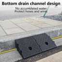2 x 2Pack Plastic Curb Ramp for Driveway, Each 5.12" H x 10.63" W x 9.52" L, Extensible for Low Cars, Motorcycle,Bike, Cart Lawn