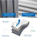 100% Blackout Window Cover Magnetic Blackout Curtains,Portable Black Out Shades No Drill Cuttable Blackout Blinds for Bedroom, RV, Nursery, Media Room,Dorm,Grey (57" W x 79" H)