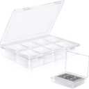 16 Pcs Playing Card Case, Clear Trading Card Storage Organizer 3.86 x 2.91 x 0.94 Inch Plastic Card Box for Gaming Cards, Business Card Storage (16)