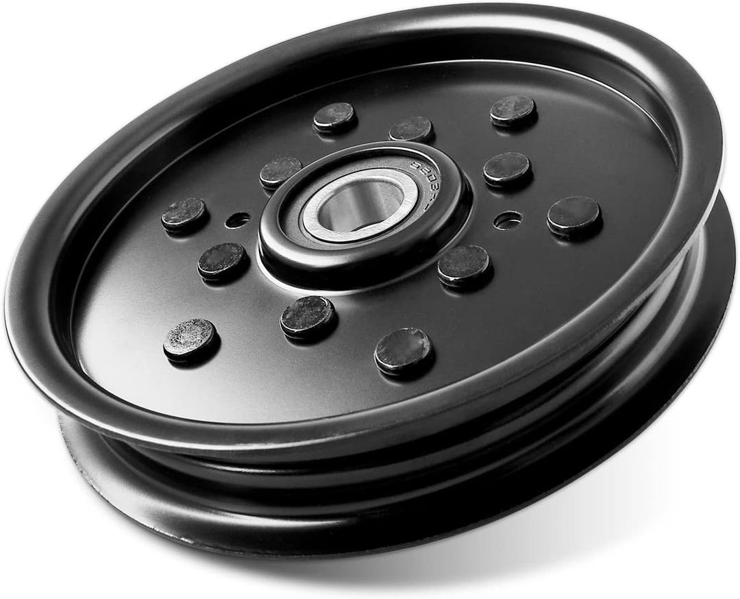 AM106627 Idler Pulley for John Dee re Mower - AM121602 Flat Idler Pulley Fit for John Dee re LT133 LT160 F725 X320 GT235 LT155 GT225 Scotts Z445 Z425 Lawn Mower Tractor with 42C 48 48C Deck