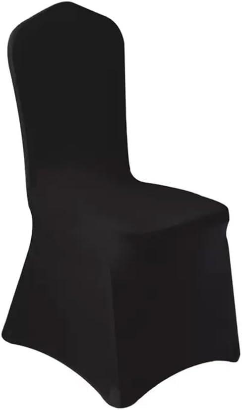 100 Pcs Black Washable Removable Universal for Wedding Party Dining Banquet Polyester Spandex Stretch Slipcovers Chair Covers,  Black-a, 100PCS