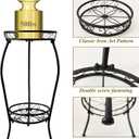 Metal Plant Stand 2 Tier Indoor Outdoor, 2 Pack Tall Flower Pot Shelf Rustproof Stable Heavy Duty Corner Stand, 28 inch Multiple Plant Display Rack for Living Room Patio Balcony Garden
