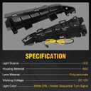 LED Front Wheel Arches Side Marker Light Fit for 2024 2025 2026 Toyota Tacoma SR/SR5, White DRL & Amber Sequential Turn Signal, Front Fender Flare DRL Lamp Kit