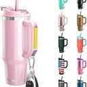 Thicc Buddy - 40 oz Stainless Steel Vacuum Insulated Tumbler with Lid and Straw for Water - Travel Mug Cupholder Friendly - Gifts for Women Men Him Her (Amethyst)