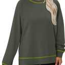 KISSMODA Women's Oversized Sweatshirts Crew Neck Long Sleeve Shirts Casual Loose Pullover Tops 2025 Fall Clothes