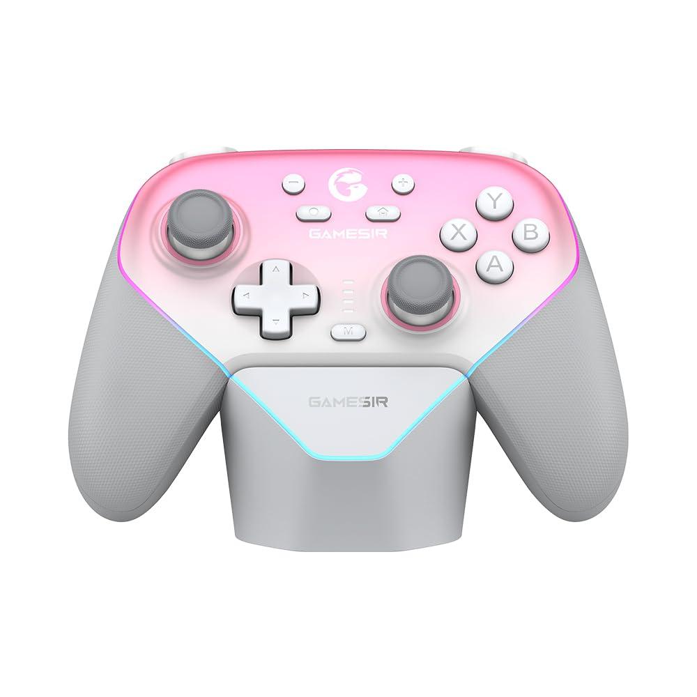 GameSir Super Nova Wireless Gaming Controller for PC/Switch/Switch 2/iOS/Android, 1000Hz Polling Rate, Hall Effect Stick & Trigger, Rubberized Grips, RGB Lighting, 1000mAh - Pink