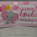 Capoda Baby Shower Yard Sign with Stake Gender Reveal Yard Sign Blue Pink Elephant Lawn Decoration Boy Girl Bear Lawn Decor Welcome Baby Announcement Decor for Outdoor Gender Reveal Party(It's Girl)