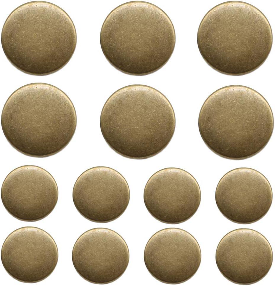 YaHoGa 17 Pieces Antique Brass Metal Buttons 20mm 15mm Blazer Buttons Set for Blazers, Suits, Sport Coat, Uniform, Jackets (MB20160)