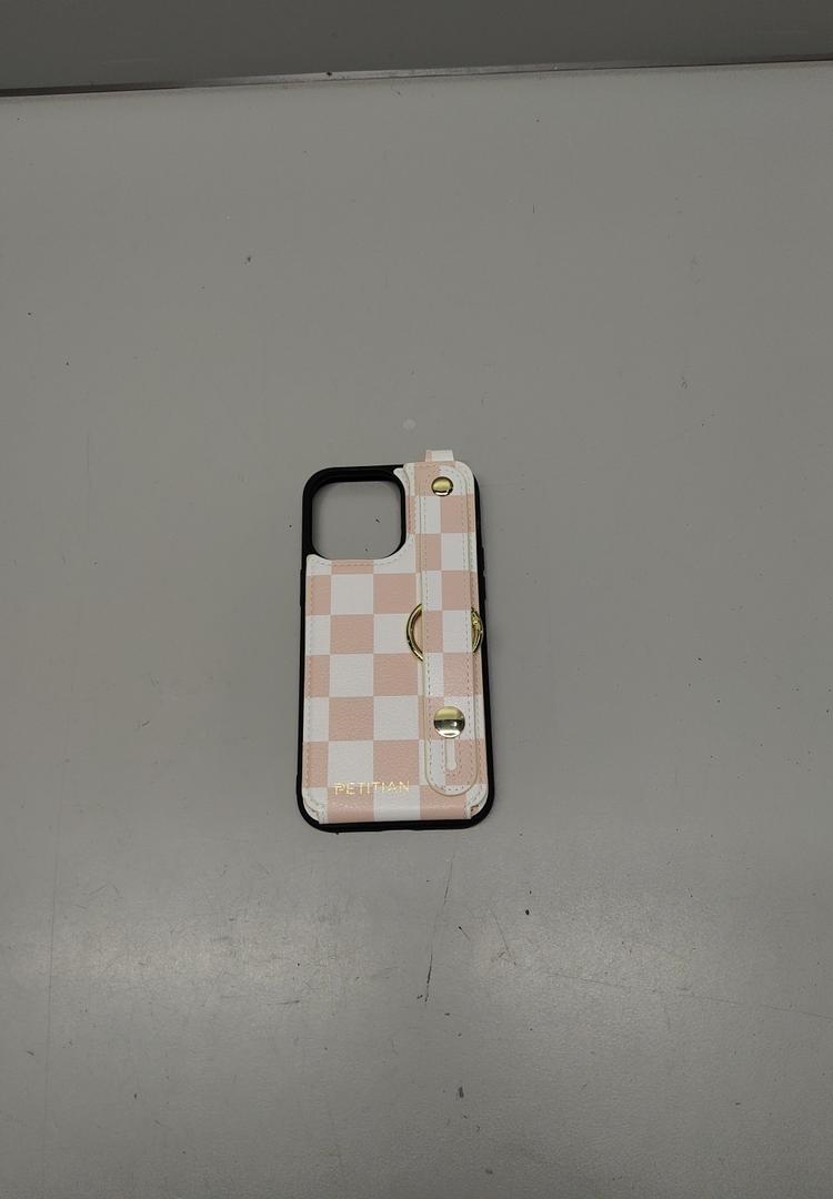 Petitian for iPhone 14 Pro Max Wallet Case - Women Girls Cute Girly Aesthetic Unique Design Leather Credit Card Holder Phone Cover Stand Wristband for iPhone 14 Pro Max, Khaki Checkered