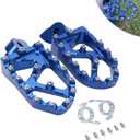 JFG RACING Dirt Bike Foot Pegs,Lengthen Dirtbike Footpegs CNC for YZ65 18-23/YZ85 02-23/ YZ125 97-23/YZ250 98-23/YZ250F WR250F 01-23/YZ450F WR450F 03-23/YZ125X 17-23/YZ250X YZ250FX YZ450FX WR426F-Blue (Large)