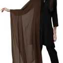 DUPATTA FASHION Chiffon Dupatta/Scarf Lightweight Soft Sheer Long Head Wrap Solid All Season Head Scarf Breathable