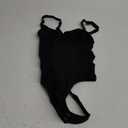 FeelinGirl Shapewear Bodysuit Tummy Control for Women Zip-Up Shapewear Thong Sculpting Snatched Waist V Neck Body Shaper M