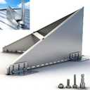 304 Stainless Steel Roof Snow Diverter Snow Guards,Snow Splitter for Metal Roofs,Roof Vent Snow Guard，forprotection Stack Pipes and Chimneys Roof（Universal Adjustable Angle，Brushed Surface）