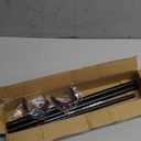 Curtain Rods, No Rust Adjustable Blackout Drapery Rods, 5/8 Inch Diameter Wrap Around Curtain Pole for Windows, Ideal for Bedroom, Outdoor (30-88 Inch, Black)