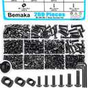 260PCS M3 M4 M5 T Slot Nut Screws Kit, T Nuts and Bolts Assortment Kit for 2020 Series Aluminum Profile, Mlok Screws Nuts Replacement