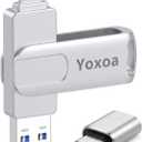 MFi Certified 256GB Flash Drive for iPhone & iPad, High-Speed Photo Stick for External Memory Storage, Backup & Transfer Files, USB Stick for iPhone/iPad/iOS/Android/PC (Available Space: ~244GB)Silver