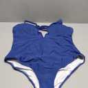 SHAPERIN Women's One Piece Swimsuit Deep V Neck Bathing Suits Tummy Control Push Up Padded Swimwear (XX-Large)