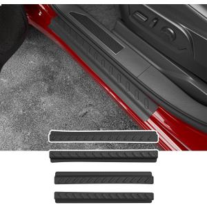 Exterior Door Sill Protector Compatible with 2019-2026 Chevy Silverado GMC Sierra 1500 Crew Cab Door Sill Guard Replacement for 2019-2026 Chevy Silverado Accessories