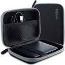 Hard-Shell Carrying Case Portable External Hard Drive Power Bank Charger USB Cable Battery Case (Black)