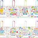 200 Pcs Colorful Bubble Party Gift Tags with Small Iron Chain Colorful Bubbles of Fun Paper Tag Bulk Funny DIY Cards Party Favors Gift for Appreciation