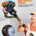 MYTOL Electric Drywall Sander with Vacuum Dust Collection, Variable Speed, LED Light, Foldable Handle, Sanding Discs & Grids