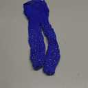 LUCKELF Girls Tights Children's Fishnet Tight 12 Colors Sparkle Rhinestone Hollow Out Pantyhose, One Size (Navy Blue)