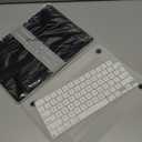 for MacBook Air 13.6 inch Case 2022-2025 M4 A3240 M3 A3113 M2 A2681, Checkered Textured Cream Leather Hard Shell Case Logo Cutout & Keyboard Cover for Mac Air 13.6 Laptop, Beige Checkerboard