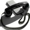 Opis Technology 60s Micro Retro Phone Handset for Smartphones, Corded Receiver with 3.5 mm Plug and USB-C Adapter, for Android, Tablets and Computers (Black)