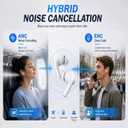 Wireless Earbuds Pro 3, Bluetooth 5.3 Noise Cancelling Ear buds with ANC,Immersive Stereo Sound,ENC Clear Calls,30H Playtime,IPX5 Waterproof,Touch Control,In-Ear Headphones for iPhone/ Android (white)