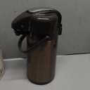 PARACITY Upgraded Airpot Coffee Carafe with Double Pump, Stainless Steel Drink Dispenser for Hot/Cold Beverage with Lazy Susan Base, Coffee Termos Para Cafe for Hot Cocoa for Parties (84.5 Ounces, Gold Brown)