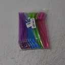 Set of 40 hard plastic Spoon Straws 9 Inch detachable straws kitchen utensil stirring spoon coffee spoon (4 Color)