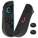 FUNDIARY Replacement for Nintendo Switch 2 Controller, Switch Wireless Controllers Compatible with Switch 2, Anti-Slip Soft Silicone Protective Cover with 2 Thumb Caps, Black