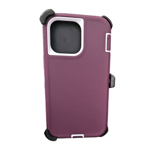 CONWOE Magnetic for iPhone 15 Pro Max Case,with Belt Clip,[Compatible with Magsafe] W/Tempered Glass Screen Protector,Anti-Drop,Shockproof,Heavy Duty Protection (Wine red)