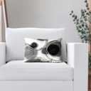 Americanflat 14x10 Throw Pillow with Sewn-in Insert - All-in-One Decorative Pillows - No Cover Needed - Soft and Durable Cushion for Bed or Sofa - Polyester - Black and White