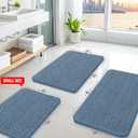 Arotive Bathroom Rugs 59x24, Extra Soft Absorbent Shaggy Chenille Bath Rugs, Machine Washable Rubber Backing Non-Slip Bath Mats for Bathroom Floor Tub and Shower, Home Decor Accessories,Grayish Blue