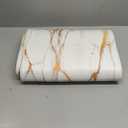 FunStick Thick White Marble Contact Paper for Countertops Cabinets Waterproof White Gold Marble Wallpaper Peel and Stick Countertops for Kitchen Removable Marble Wall Paper for Bathroom Desk 12"x200"