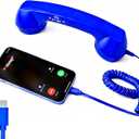 Retro Phone Handset, 2026 New Vintage Retro Telephone Wired Handsets Style Landline Handle Receiver for Cell Mobile Video Conferences, Calls, Meetings