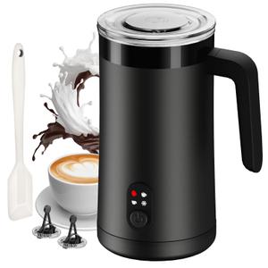 Milk Frother, 4-in-1 Milk Frother and Steamer, 13.5oz/400ml Automatic Hot and Cold Foam Maker and Milk Warmer, Electric Frother for Coffee, Latte, Cappuccino, Macchiato, Matcha(White)