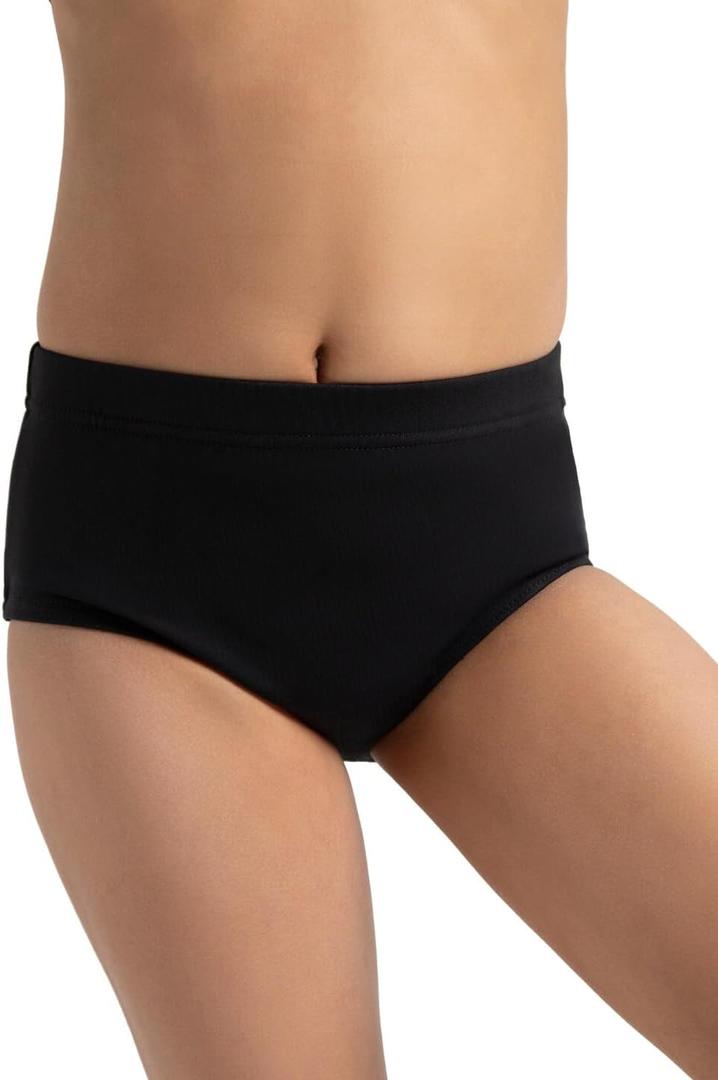 Capezio Big Girls' Brief (10-12, Black)