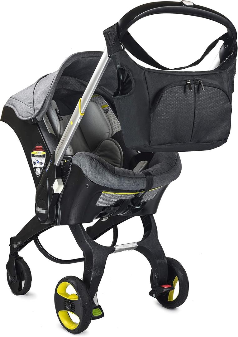 Baby & Beyond Essential Bag, Compatible with Doona Car Seat Stroller, with additional hooks and straps to be compatible with any universal stroller, Converts into Tote Diaper Bag