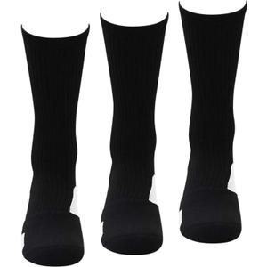 Men's Cushioned Compression Sport Socks, Black, Sizes 6-13 (3pack)