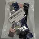 4 Pack Nylon Watch Bands Compatible with Fitbit Charge 6/Fitbit Charge 5, Adjustable Breathable Replacement Nylon Wristband Fitbit Charge 5 Charge 6 Sport Strap for Women Men (Black+New Midnight Blue+Pink Sand+Sea Shell)