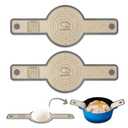 PLAPITATE Silicone Bread Sling for Dutch Oven Liners, Non Stick 2 PCS, Easy Clean Reusable Silicone Bread Baking Mat with Long Handles, Easy to Transfer Sourdough Bread, Round